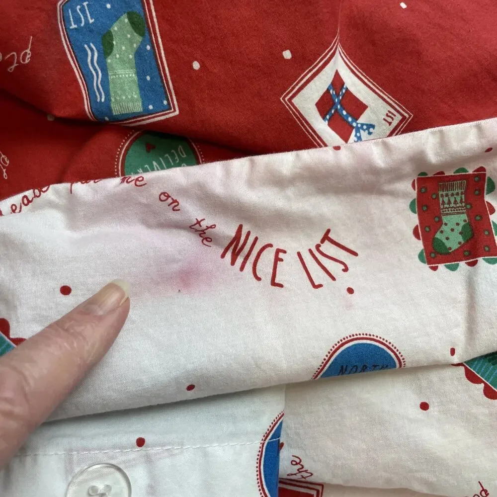 Marks & Spencer Christmas Duvet Cover‎ Toddler Bed Reversible Naughty/Nice 52x76